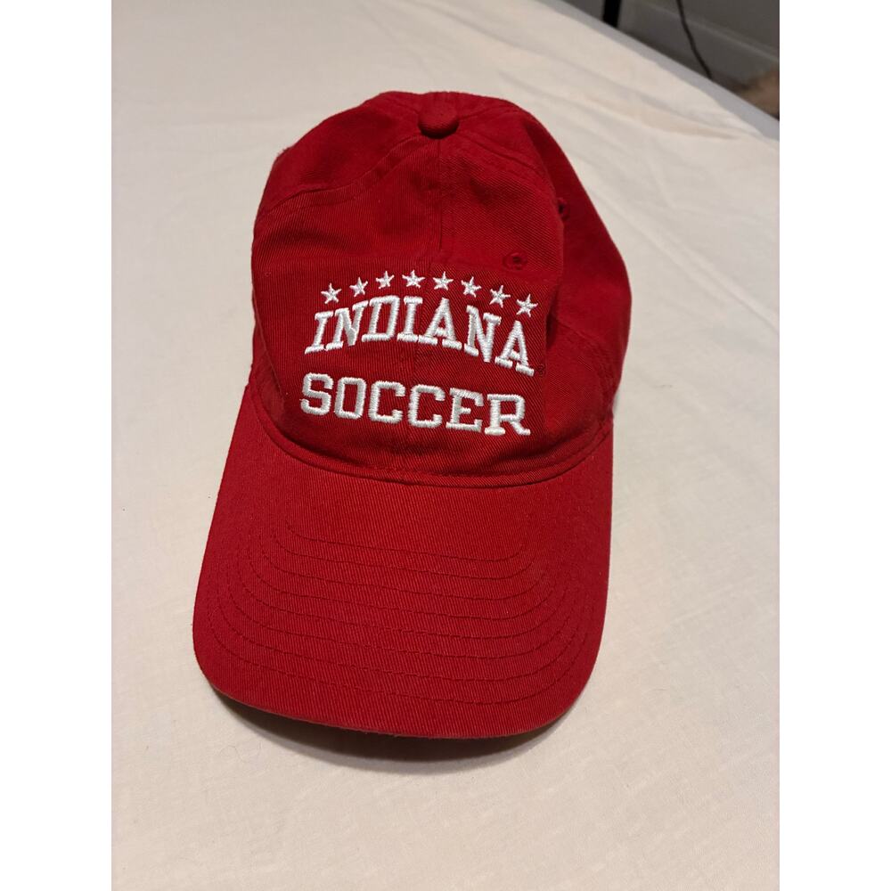 Adidas Indiana Soccer Hat Red Strapback Cap NCAA College Adjustable